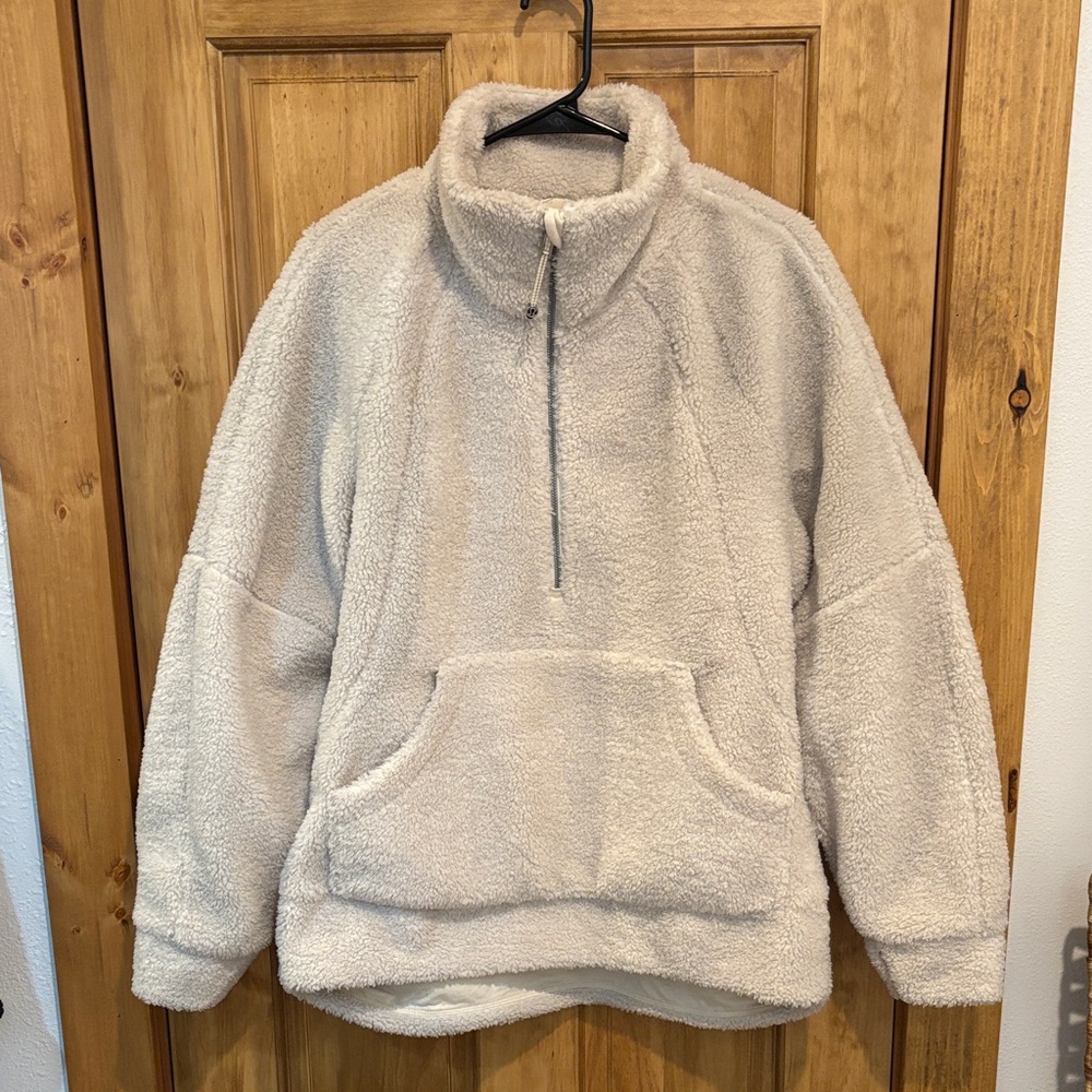 lululemon athletica Cream Fleece Pullover Jacket